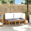 vidaXL 2 Piece Patio Lounge Set with Cushions Solid Acacia Wood