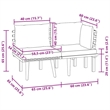 vidaXL 2 Piece Patio Lounge Set with Cushions Solid Acacia Wood