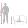 vidaXL 2 Piece Patio Lounge Set with Cushions Solid Acacia Wood