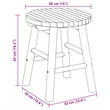 vidaXL Garden Stool Natural 14.96 x 16.54 in Bamboo