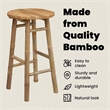 vidaXL Garden Stool Natural 14.96 x 26.77 in Bamboo