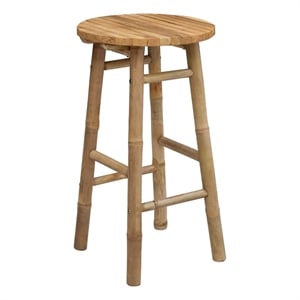 vidaXL Garden Stool Natural 14.96 x 26.77 in Bamboo