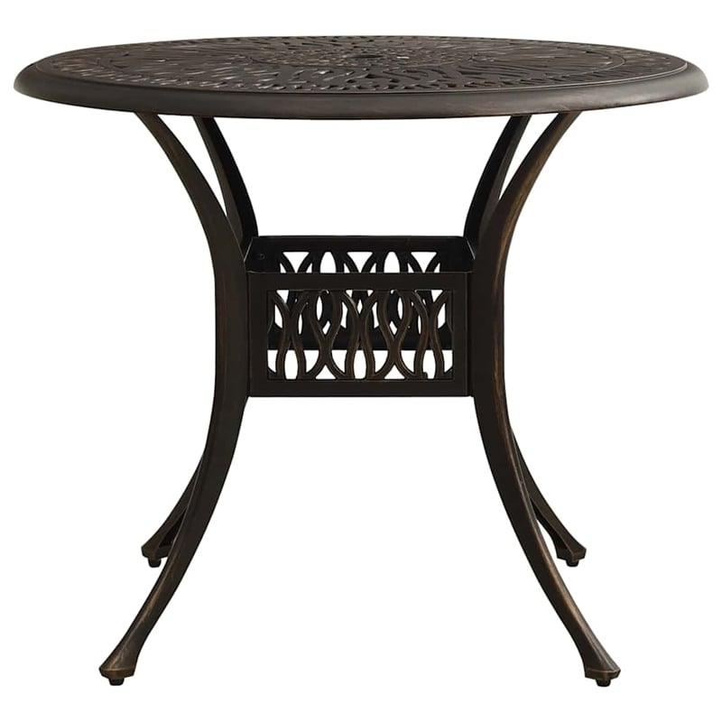 vidaXL Patio Table Bronze 35.4