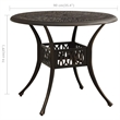 vidaXL Patio Table Bronze 35.4