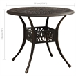 vidaXL Patio Table Bronze 35.4