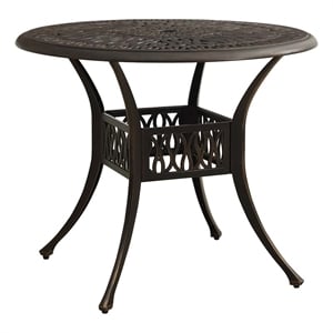vidaXL Patio Table Bronze 35.4&quotx35.4&quotx29.1&quot Cast Aluminum