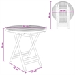 vidaXL Garden Table Natural 31.50 x 27.56 in Bamboo
