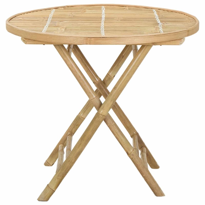vidaXL Garden Table Natural 31.50 x 27.56 in Bamboo