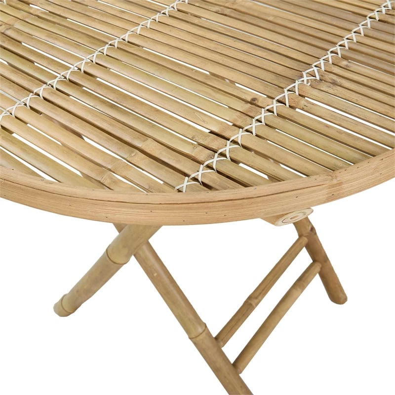 vidaXL Garden Table Natural 31.50 x 27.56 in Bamboo