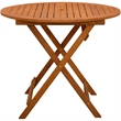 vidaXL Folding Garden Table Brown 35.43 x 29.53 in
