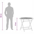 vidaXL Folding Garden Table Brown 35.43 x 29.53 in