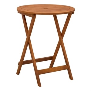 vidaXL Folding Patio Table 23.6&quotx29.5&quot Solid Eucalyptus Wood