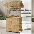 vidaXL Outdoor Bar Table Natural 45.28 x 37.40 x 84.65 in Bamboo