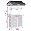 vidaXL Outdoor Bar Table Natural 45.28 x 37.40 x 84.65 in Bamboo