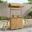 vidaXL Outdoor Bar Table Natural 45.28 x 37.40 x 84.25 in Bamboo