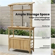 vidaXL Outdoor Bar Table Natural 45.28 x 37.40 x 84.25 in Bamboo
