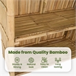vidaXL Outdoor Bar Table Natural 45.28 x 37.40 x 84.25 in Bamboo