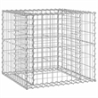 vidaXL Patio Bench with Gabion Basket Solid Wood Pine