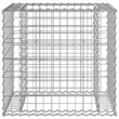 vidaXL Patio Bench with Gabion Basket Solid Wood Pine