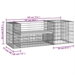 vidaXL Patio Bench with Gabion Basket Solid Wood Pine