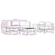 vidaXL 7 Piece Patio Lounge Set with Cushions White Solid Wood