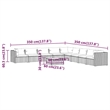 vidaXL 10 Piece Patio Lounge Set with Cushions Poly Rattan Brown