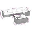 vidaXL 9 Piece Patio Lounge Set with Cushions Black Poly Rattan