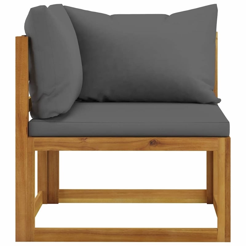 vidaXL 9 Piece Patio Lounge Set with Cushion Solid Acacia Wood