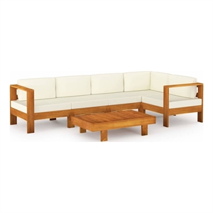 vidaXL 6 Piece Garden Lounge Set with Cushions 39.4&quot x 23.6&quot Acacia Wood