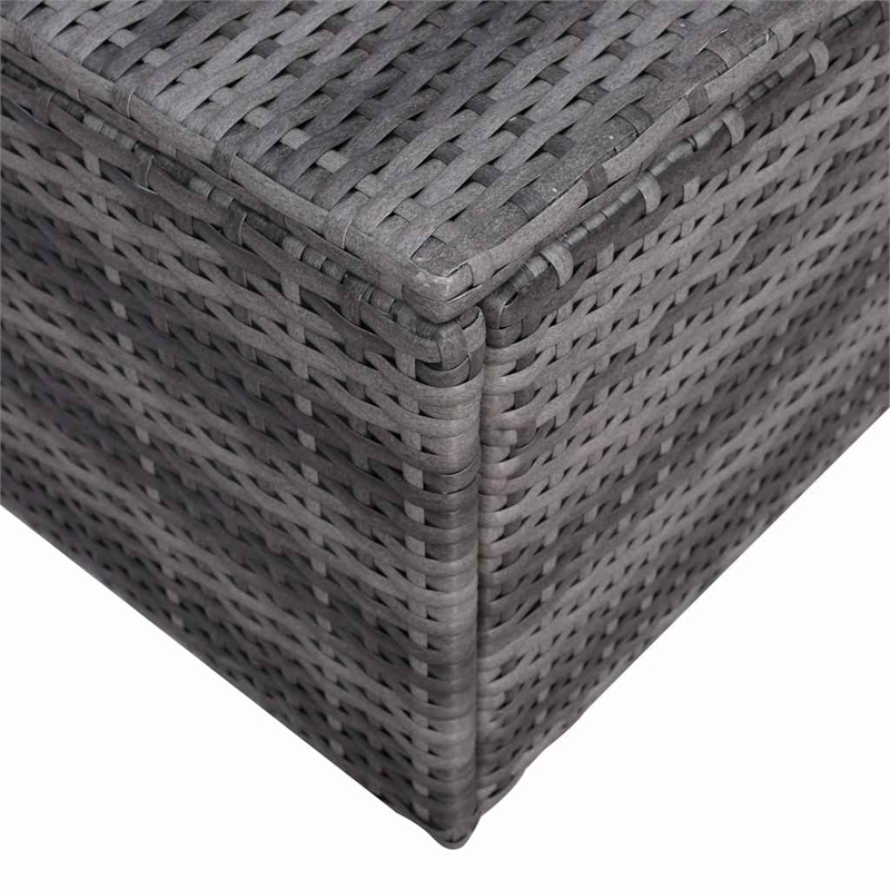 vidaXL 9 Piece Patio Lounge Set with Cushions Poly Rattan Gray