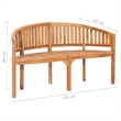 vidaXL 3 Piece Banana Patio Lounge Set Solid Teak Wood