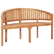 vidaXL 3 Piece Banana Patio Lounge Set Solid Teak Wood