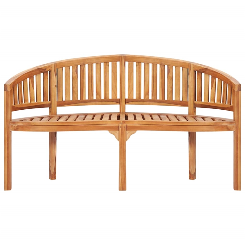 vidaXL 3 Piece Banana Patio Lounge Set Solid Teak Wood