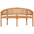 vidaXL 3 Piece Banana Patio Lounge Set Solid Teak Wood