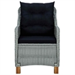 vidaXL 3 Piece Patio Lounge Set with Cushions Poly Rattan Light Gray