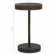 vidaXL 3 Piece Patio Bar Set Poly Rattan Brown