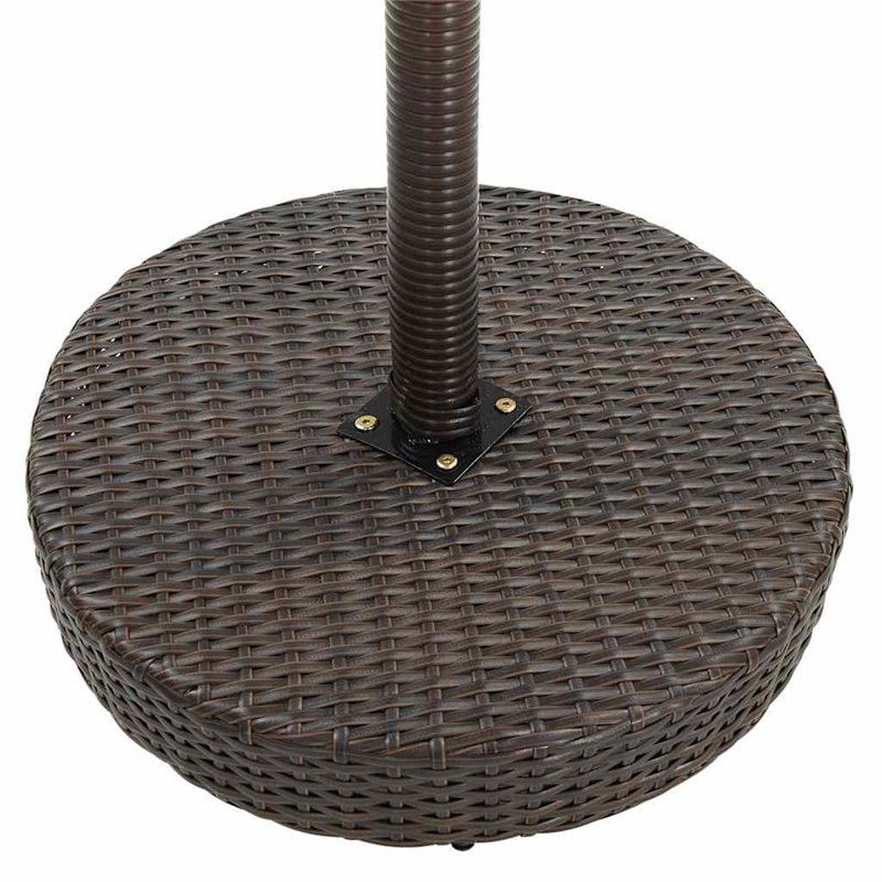 vidaXL 3 Piece Patio Bar Set Poly Rattan Brown