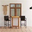 vidaXL 3 Piece Patio Bar Set Brown Solid Wood