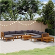 vidaXL 12 Piece Patio Lounge Set with Cushion Solid Acacia Wood