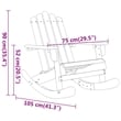 vidaXL 3 Piece Adirondack Patio Lounge Set Solid Wood Acacia