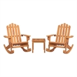 vidaXL 3 Piece Adirondack Patio Lounge Set Solid Wood Acacia