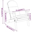 vidaXL 4 Piece Adirondack Patio Lounge Set Solid Wood Acacia