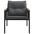 vidaXL 3 Piece Balcony Furniture Set with Cushions Black Steel