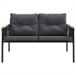 vidaXL 5 Piece Balcony Furniture Set with Cushions Black Steel