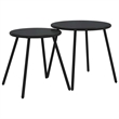 vidaXL 5 Piece Balcony Furniture Set with Cushions Black Steel