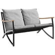 vidaXL 5 Piece Balcony Furniture Set with Cushions Black Steel