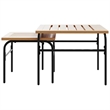 vidaXL 5 Piece Balcony Furniture Set with Cushions Black Steel