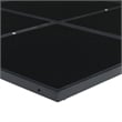 vidaXL 17 Piece Patio Dining Set with Cushions Black Textilene