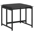 vidaXL 13 Piece Patio Dining Set with Cushions Black Textilene