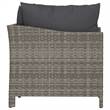 vidaXL 2 Piece Garden Lounge Set with Cushions Grey Poly Rattan